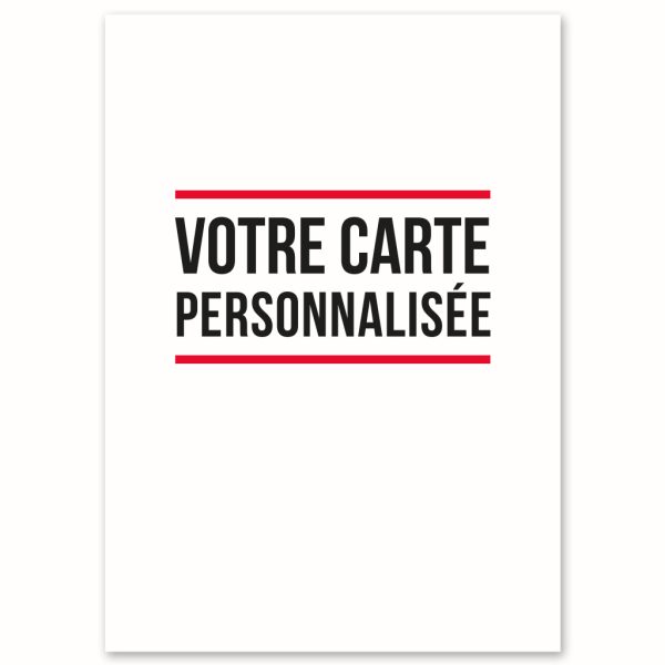 VOTRE CARTE PERSONNALISÉE EDV-000